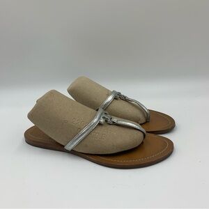 Tory Burch silver sandals size 6.5